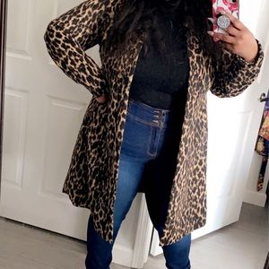 Torrid cheetah print Wool Coat